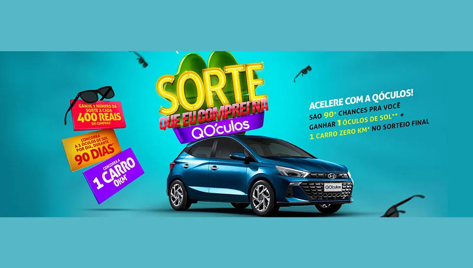 Promoção Sorte que eu Comprei na QÓculos 2023
