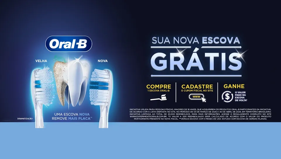 Promoção Oral-B Sua Nova Escova Grátis 2025