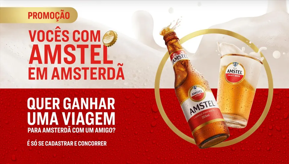 Promoção Vocês com Amstel em Amsterdã 2025