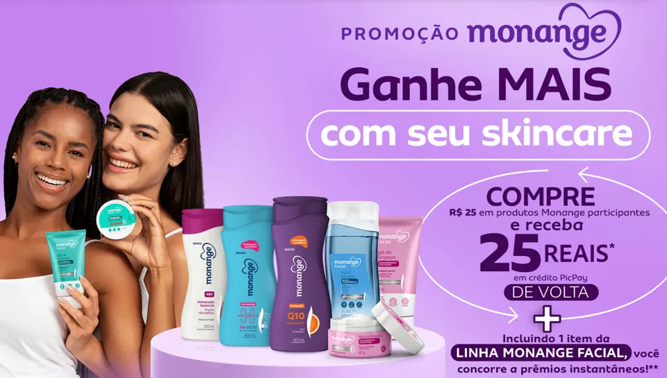 Promoção Monange Ganhe Mais com Seu Skincare 2025