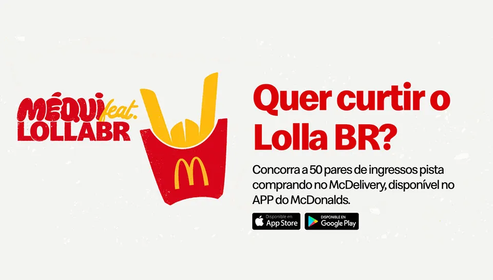 Promoção Méqui no Lolla 2023