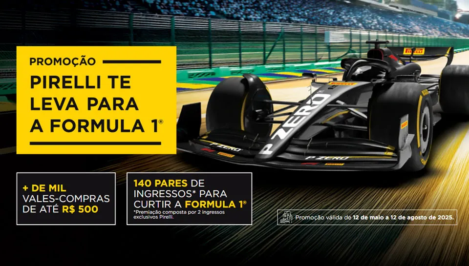 Promoção Pirelli Te Leva para a F1 2025