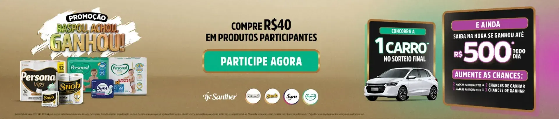 Promoção Raspou, Achou Ganhou Santher 2024