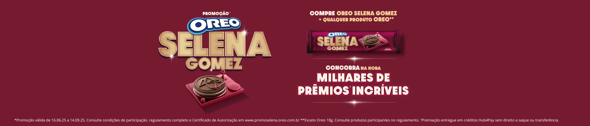 Promoção Oreo Selena Gomez 2025