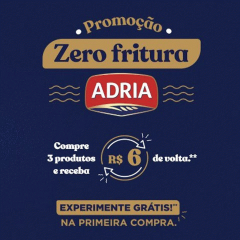 PROMOÇÃO ADRIA ZERO FRITURA